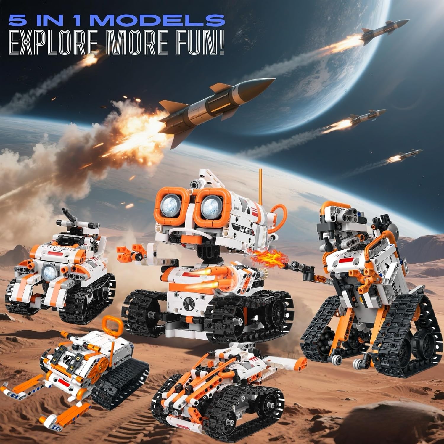 818Lu3vlNPL. AC SL1500 STEM Robotics Kit for Kids Ages 8-12 8-14+, 5-in-1 Remote/APP Control Coding Robot, Educational Engineering Building Toys with Programming, Science Projects Great Gift for Boys & Teens Edu Expertise Hub Programming