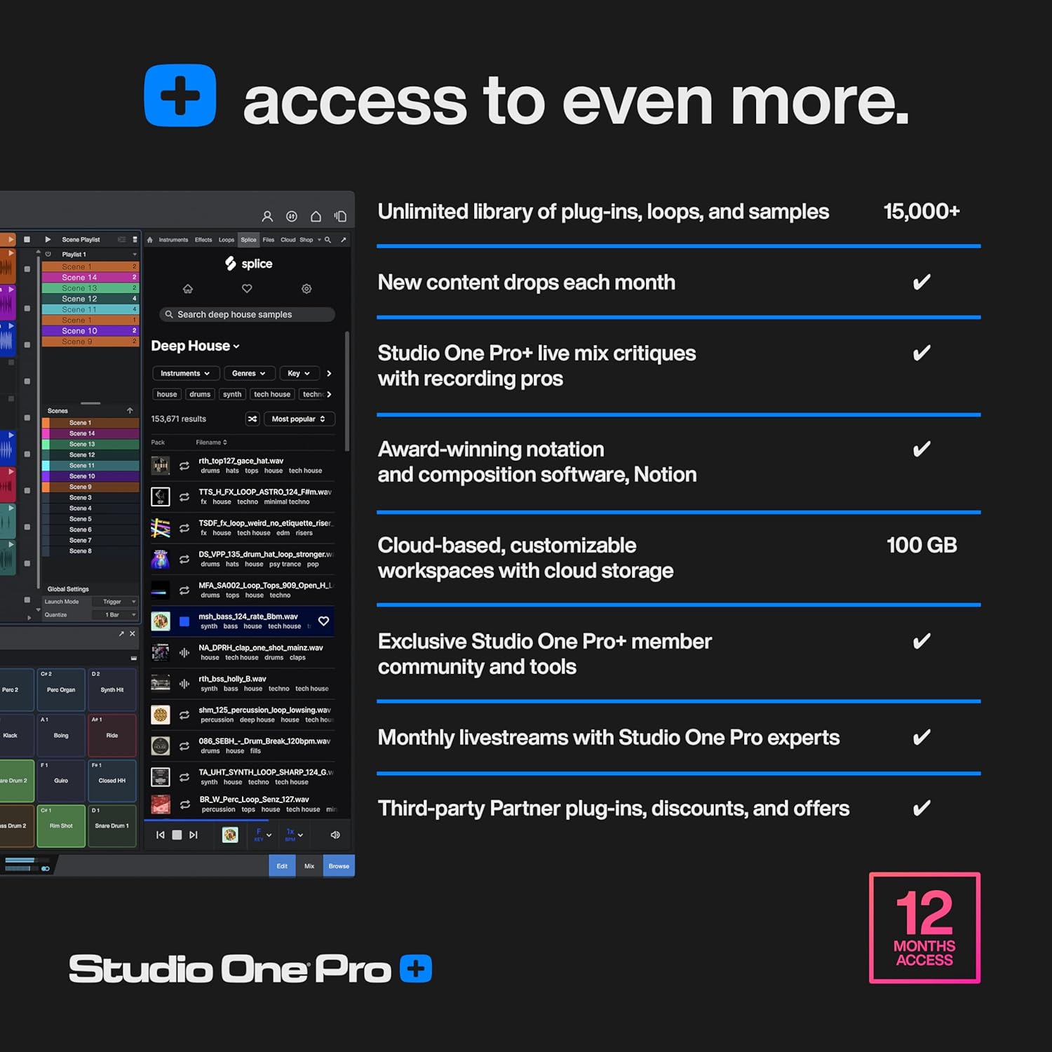 81G6h5iQINL. AC SL1500 Studio One Pro 7 Perpetual License & 12 Months Studio One Pro+ Access Key — Music Production Recording DAW Software with Extra Access to 100GB Cloud Storage, Plug-Ins, Mix Effects, Loops & Samples Edu Expertise Hub Software
