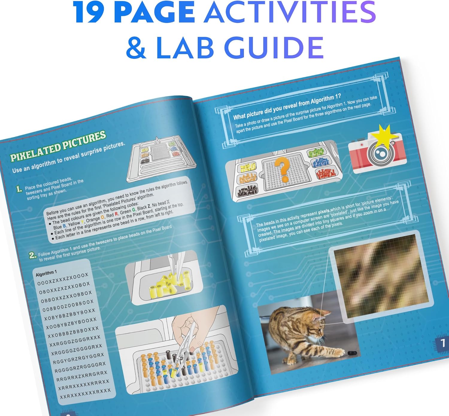 81IEctYXPdL. AC SL1500 Playz My First Coding & Computer Science Kit - Learn About Binary Codes, Encryption, Algorithms & Pixelation Through Fun Puzzling Activities Without Using a Computer for Boys, Girls, Teenagers, Kids Edu Expertise Hub Computer science