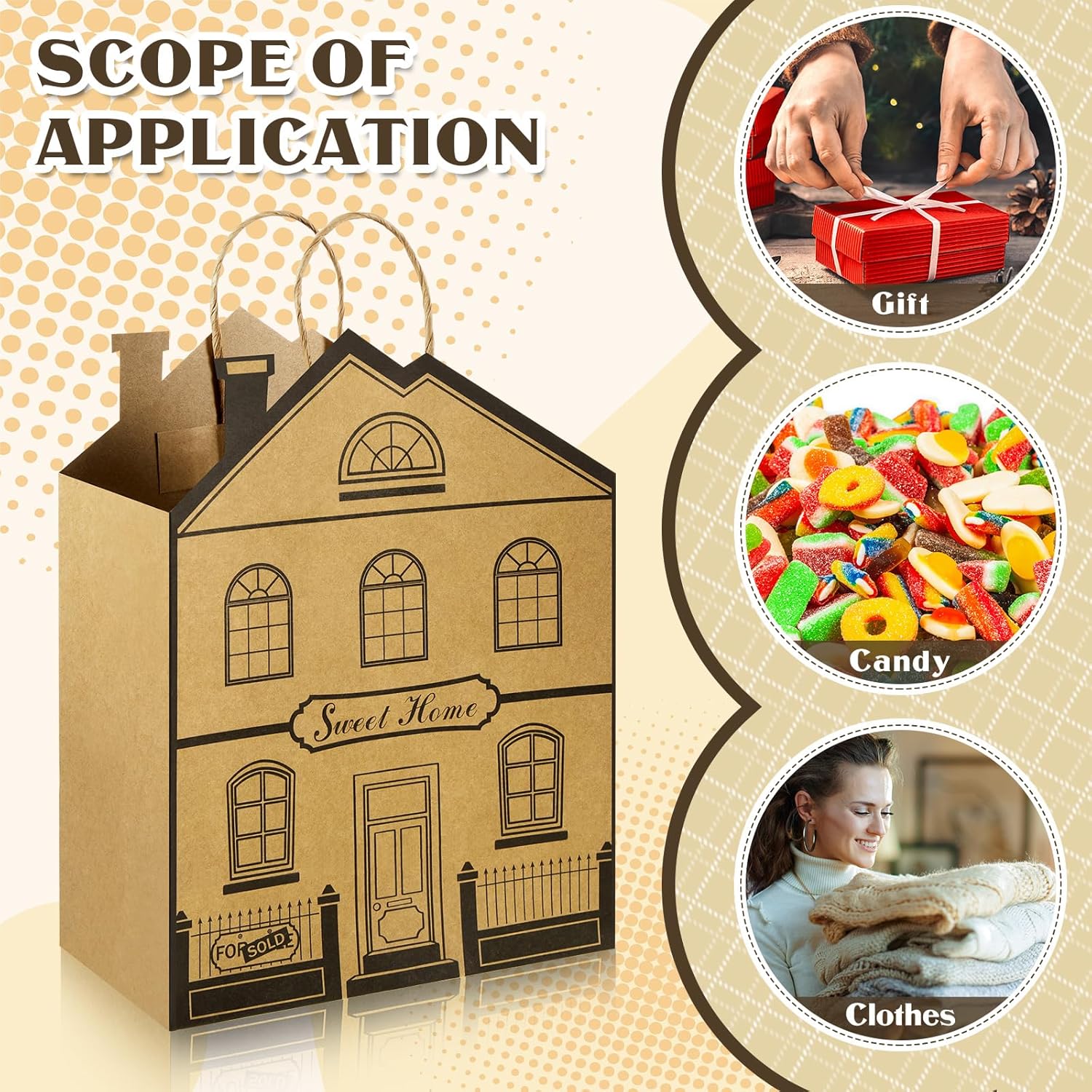 81PPuLOsEyL. AC SL1500 Geosar 12 Pieces House Shaped Gift Bags with Handles Real Estate Agent Gifts House Shaped Paper Treat Bags Kraft Real Estate Party Gift Wrap for Shopping Business Edu Expertise Hub Real Estate