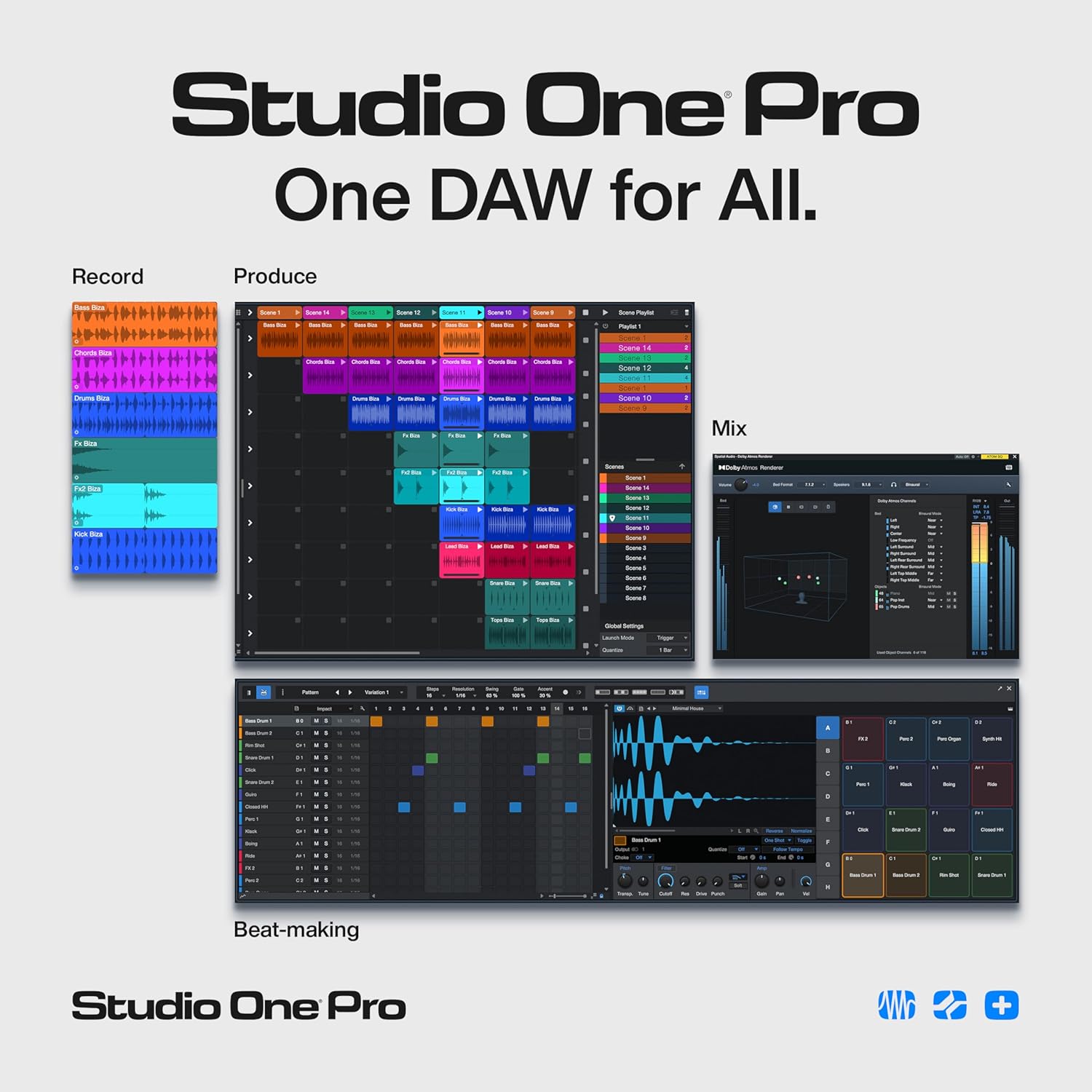81UqpnR4 NL. AC SL1500 Studio One Pro 7 Perpetual License & 12 Months Studio One Pro+ Access Key — Music Production Recording DAW Software with Extra Access to 100GB Cloud Storage, Plug-Ins, Mix Effects, Loops & Samples Edu Expertise Hub Software