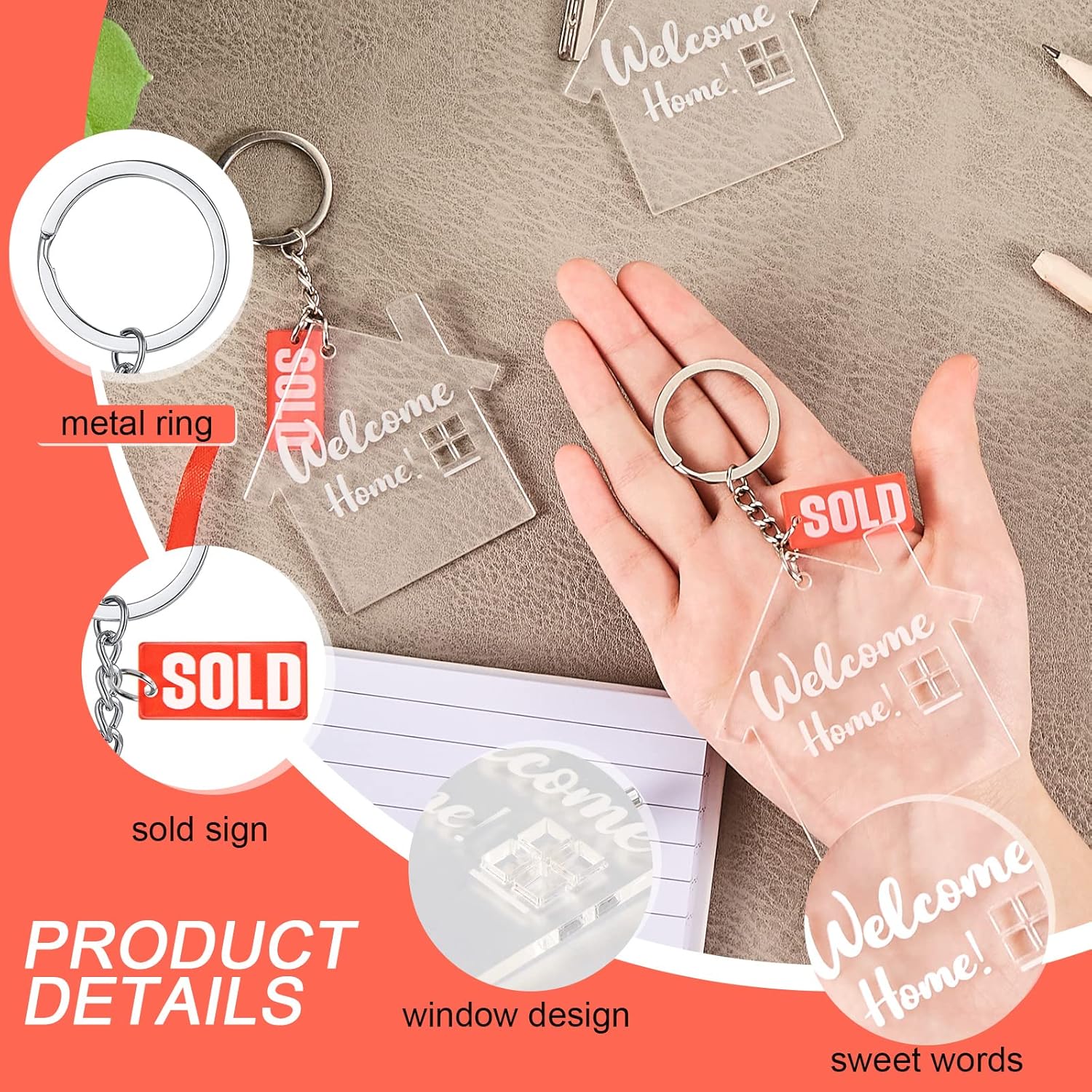 81XWBcTm4GL. AC SL1500 Inbagi 12 Sets House Acrylic Keychain Real Estate Agent Keychain Clear Blank DIY New Home Welcome Home Housewarming Gift for Real Estate Agent Supplies, Gifts Edu Expertise Hub Real Estate