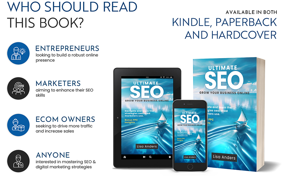 who should read this book, picture of book in paperback, kindle and ebook
