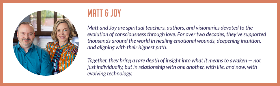 Headshot of Matt & Joy Kahn with a brief bio of their spiritual teaching and evolving technology