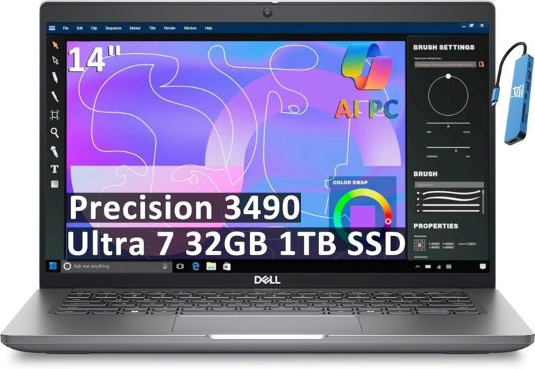 1762563065 71Tv8bCUt2L. AC SL1500 Dell 2025 Precision 3490 Mobile Workstation AI PC Laptop (14" FHD, Intel 16-Core Ultra 7 155H (> i9-12900H), 32GB DDR5, 1TB SSD) Business, Engineer, IST HUB, Thunderbolt 4, 1080p Webcam, Win 11 Pro Edu Expertise Hub Web Development & Design laptops desktops