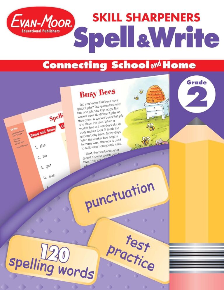 1763717785 81uMJBIQfLL. SL1500 Evan-Moor Skill Sharpeners Spell and Write Workbook, Grade 2, 120 Spelling Words, Test Prep, Word Families, Short Vowels, Grammar, Punctuation, Creative Writing, Vocabulary, Activities, Homeschool Edu Expertise Hub Skills