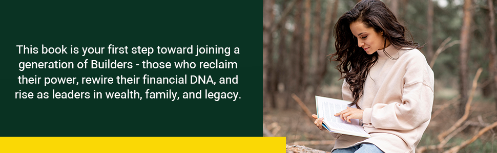 Young woman reading and learning how to build for wealth, family and legacy