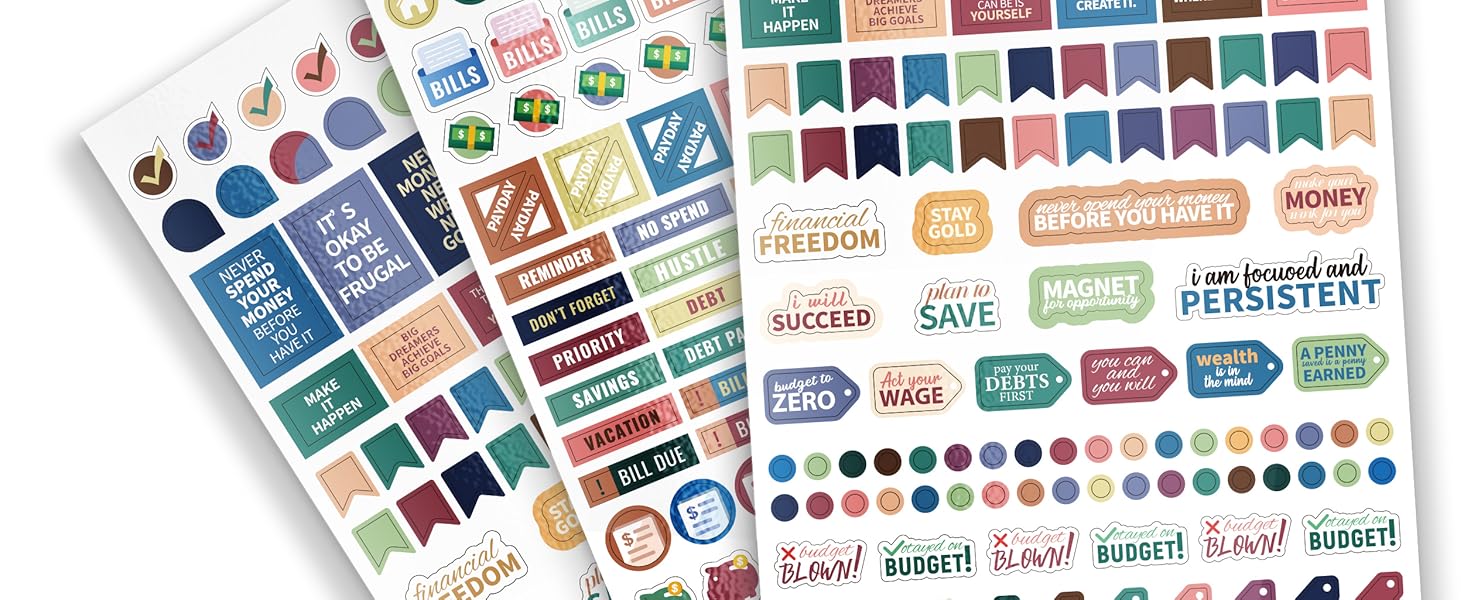 budget planner stickers
