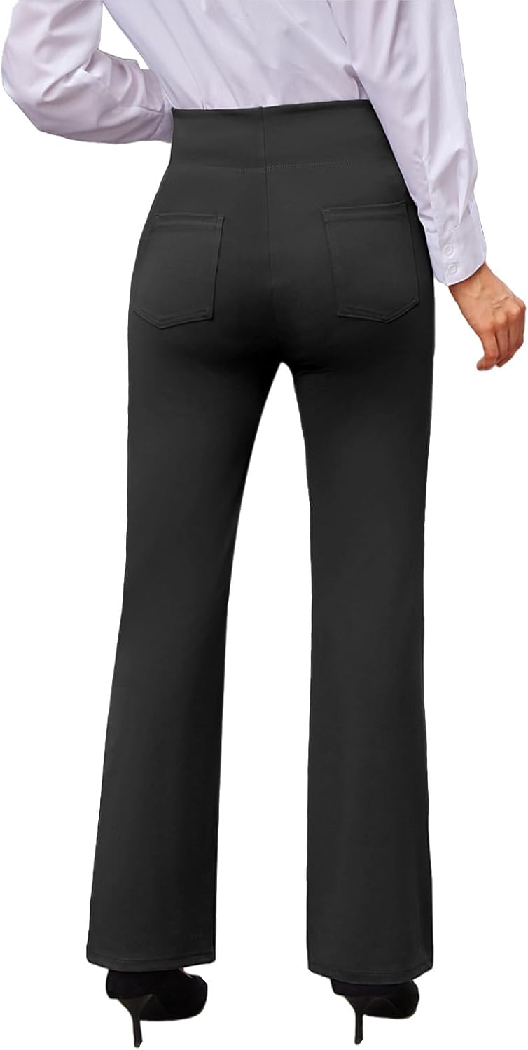 510s3FQ36iL. AC SL1500 keriffe Womens Bootcut Dress Pants High Waist Stretchy Business Work Casual Trousers with Back Pockets Office Slacks Edu Expertise Hub Women & Business