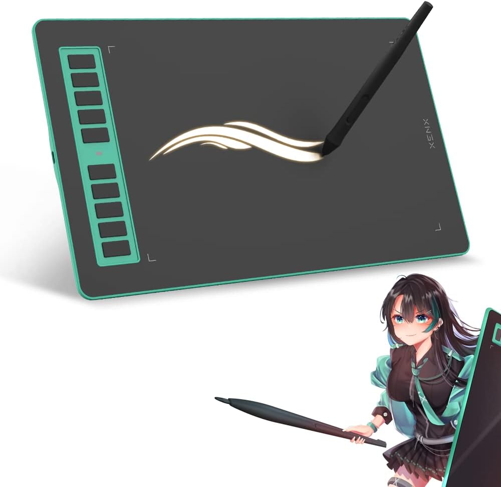 514iBdCmhcL. AC SL1000 XENX P3 MacOS and Android Supported Graphic Drawing Tablet P3-1060 10x6 inch with 10 Shortcut Keys, 8192 Pressure Levels Battery-Free Pen for Digital Art, Design, E-learning/Online Classes, OSU Gaming Edu Expertise Hub Tablets & E-Readers