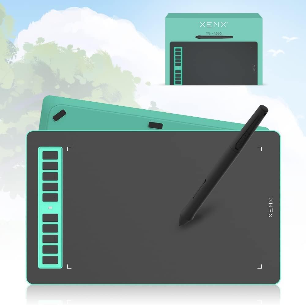 51dfSa4h8ZL. AC SL1000 XENX P3 MacOS and Android Supported Graphic Drawing Tablet P3-1060 10x6 inch with 10 Shortcut Keys, 8192 Pressure Levels Battery-Free Pen for Digital Art, Design, E-learning/Online Classes, OSU Gaming Edu Expertise Hub Tablets & E-Readers