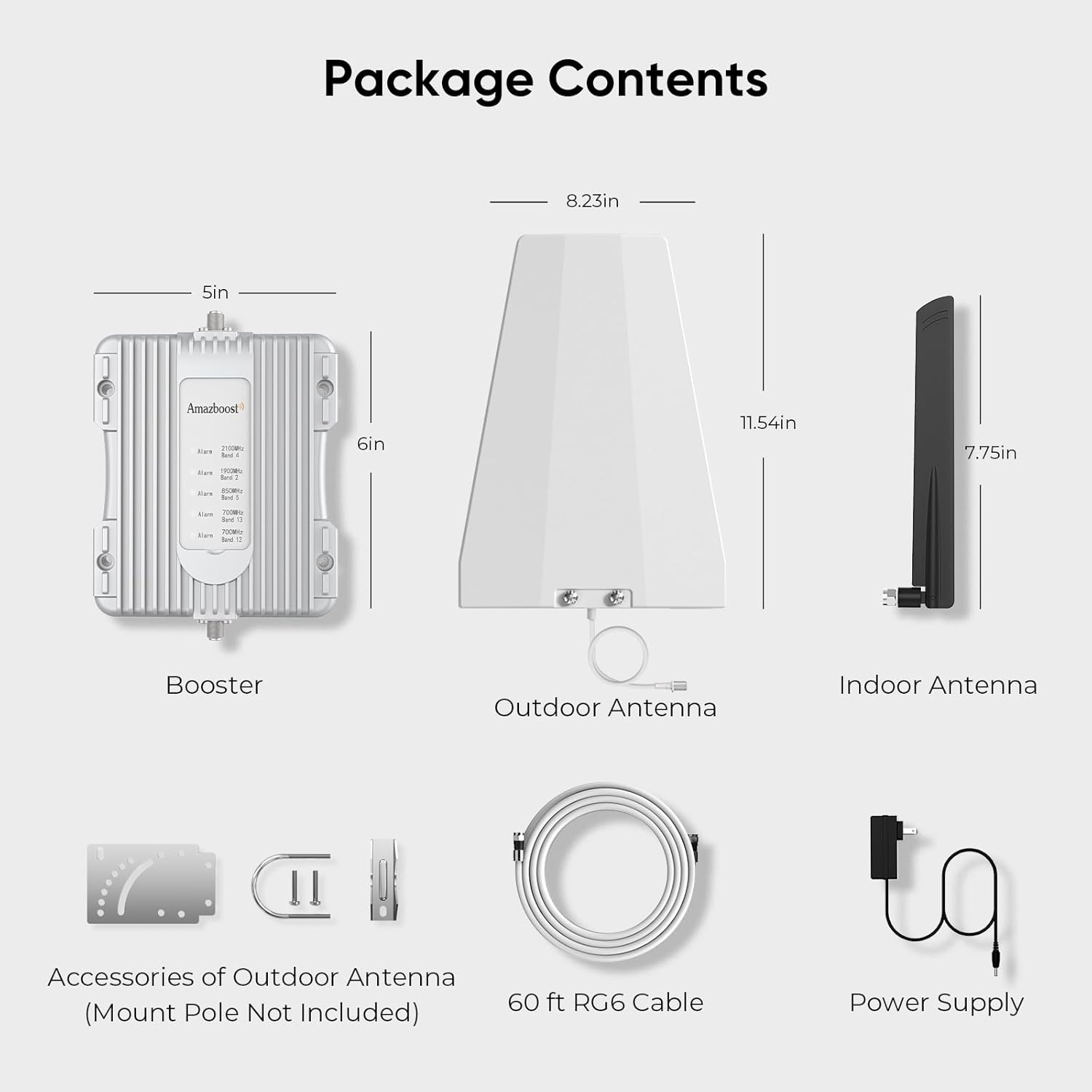 61HTb0HCkKL. AC SL1500 Amazboost Cell Phone Booster for Home, Cell Phone Signal Booster Kit, All U.S. Carriers -Compatible with Verizon, AT&T, T-Mobile, Sprint & More-5G 4G LTE 3G FCC Approved Edu Expertise Hub Mobile phones