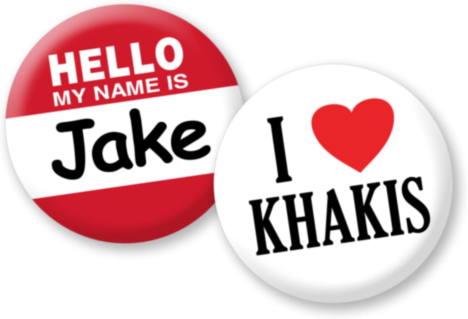 61VNKfiFh4L. AC SL1500 4-Pack I Love Insurance and Khakis for Flo and Jake, Funny Halloween Costume Buttons, 4 Pack, I Heart Design 322 Edu Expertise Hub Insurance