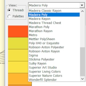 Embroidery Thread Lists in Embrilliance Essentials