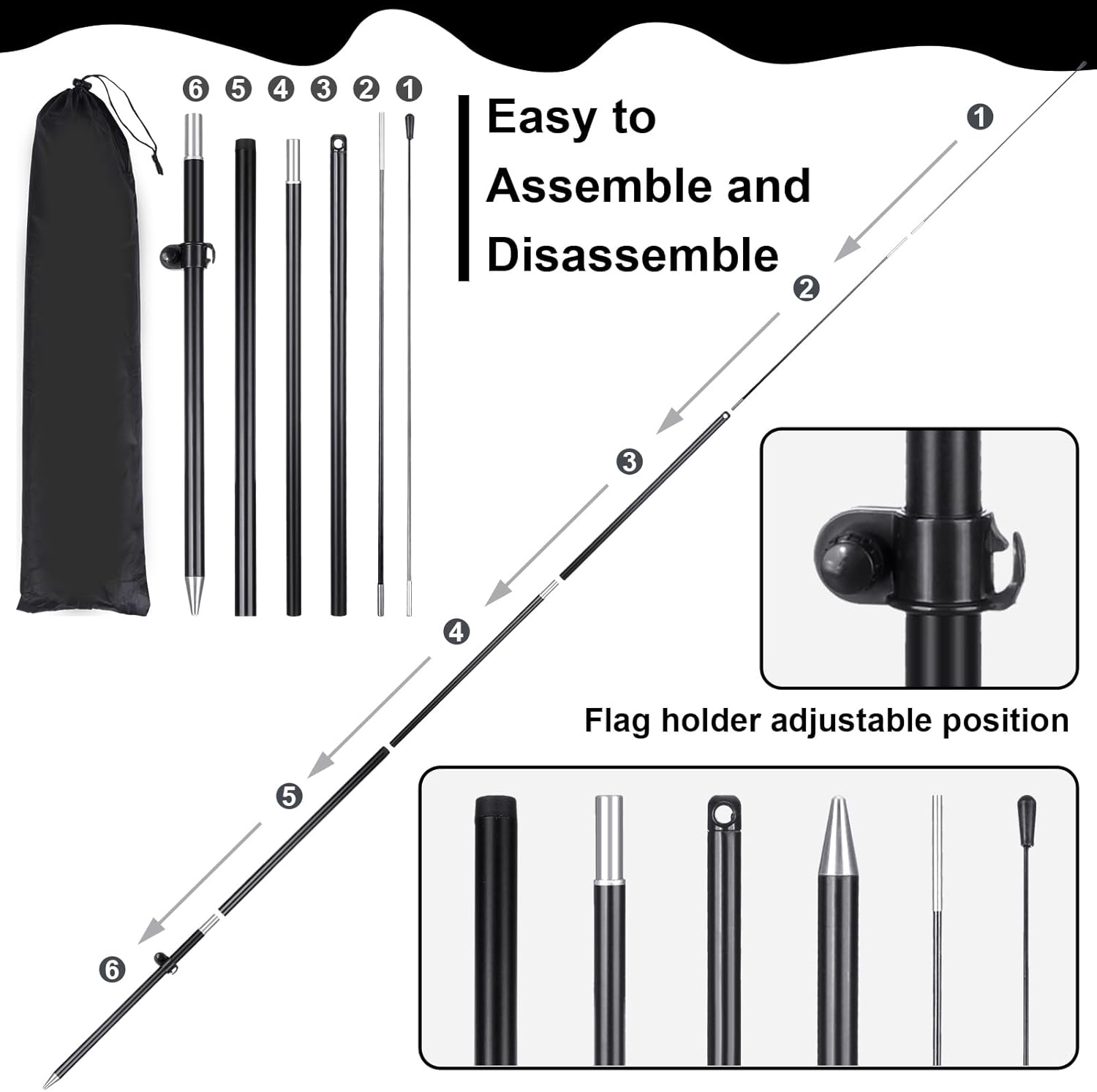 61l1lilvnAL. AC SL1500 Buryeah 106 Pcs Real Estate Agent Supplies Accessories, 2 Open House Banner Flag with Pole Kit, 14 Yard Lawn Ground Sale Directional Arrows Signs with Stakes Double Sided and 90 Balloons (Black) Edu Expertise Hub Real Estate