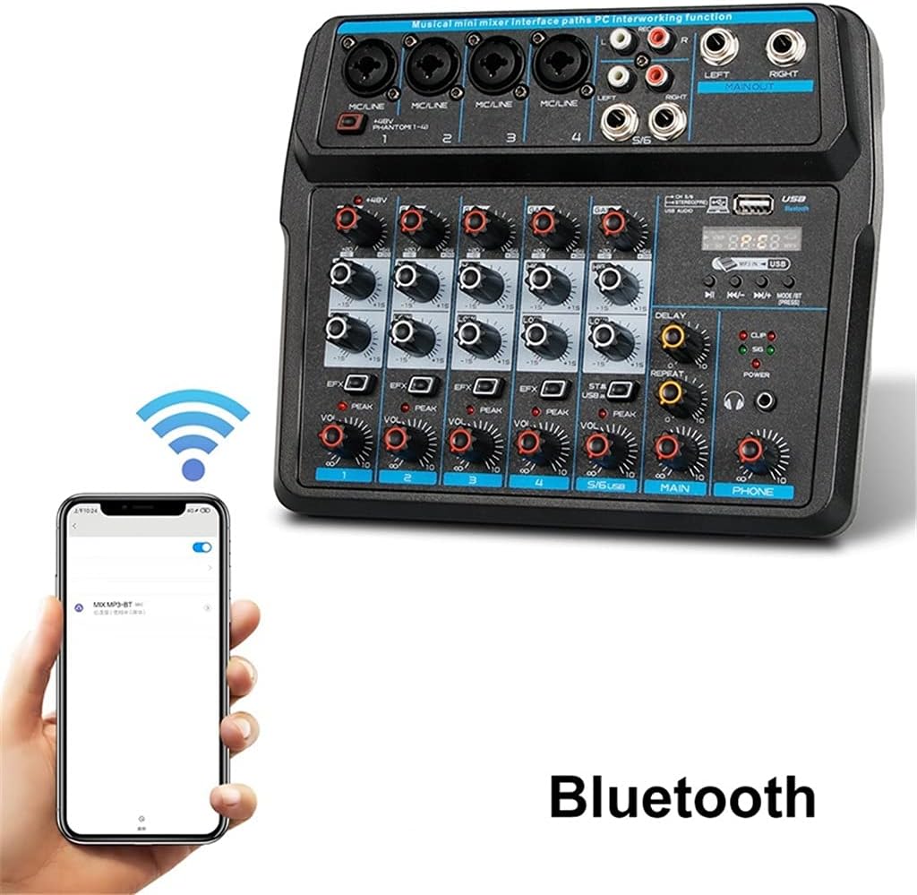 61uGNnr7uGL. AC SL1024 Portable Mini Mixer Audio Dj Console with Sound Card,Usb,48v Phantom Power for Pc Recording Singing Webcast Party Edu Expertise Hub Podcasts & Webcasts