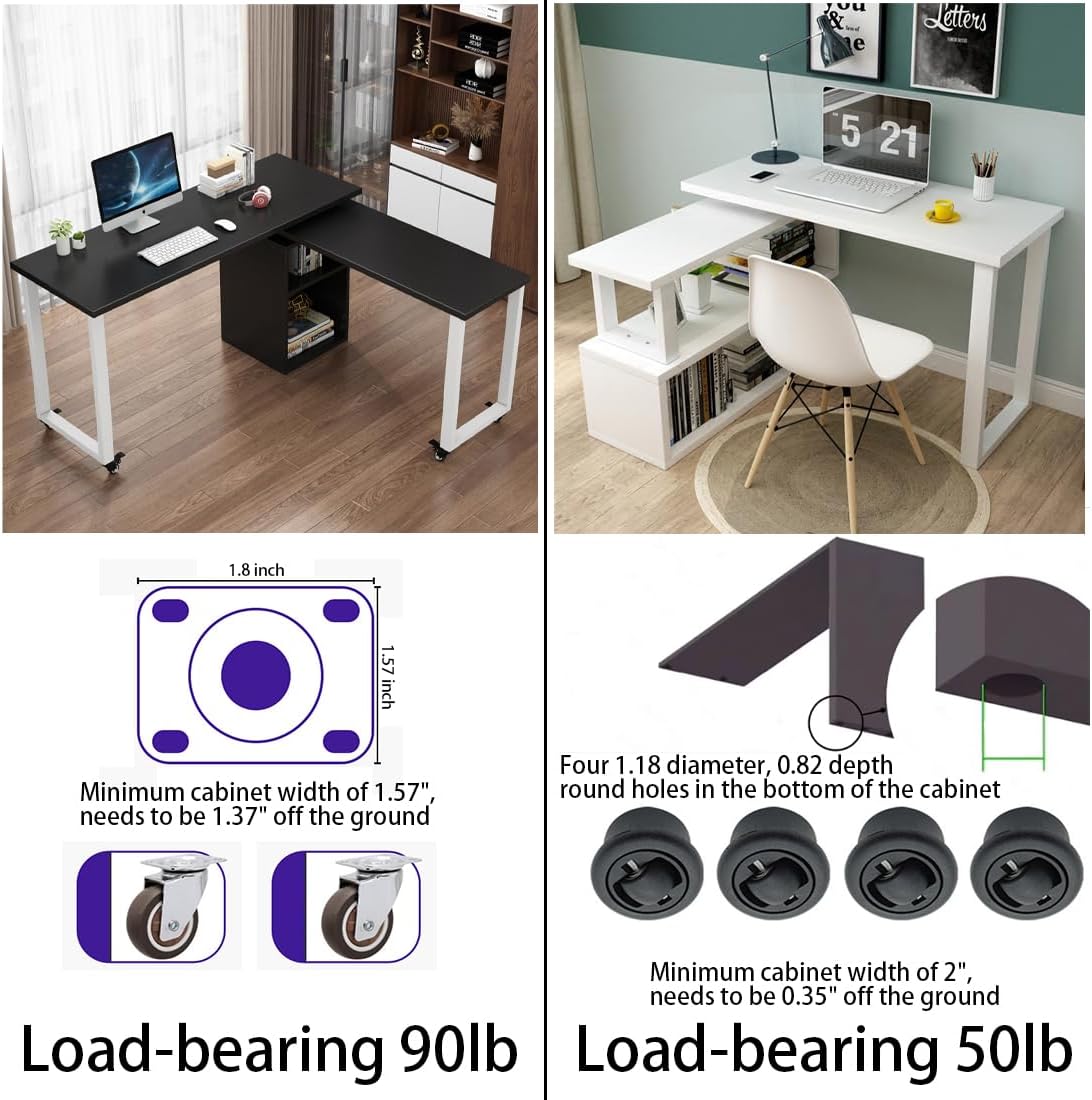 713PDiLIhCL. AC SL1100 HOWHY 90° Rotating Table Hinges, Hardware for DIY Assembly of L-Shaped Cabinets and Tables ，Table Extension, Multifunctional Folding Table Connect Hinges (Opens Left), blakc Edu Expertise Hub Hardware & DIY