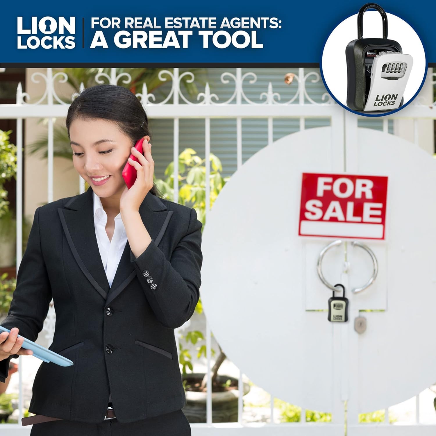 71HGal4vq1L. AC SL1500 Lock Box for Keys - Lockbox for House Key, Lock Box with Combination for Real Estate, Car, House, Waterproof Key Safe - Easy Installation (6 Pack) Edu Expertise Hub Real Estate