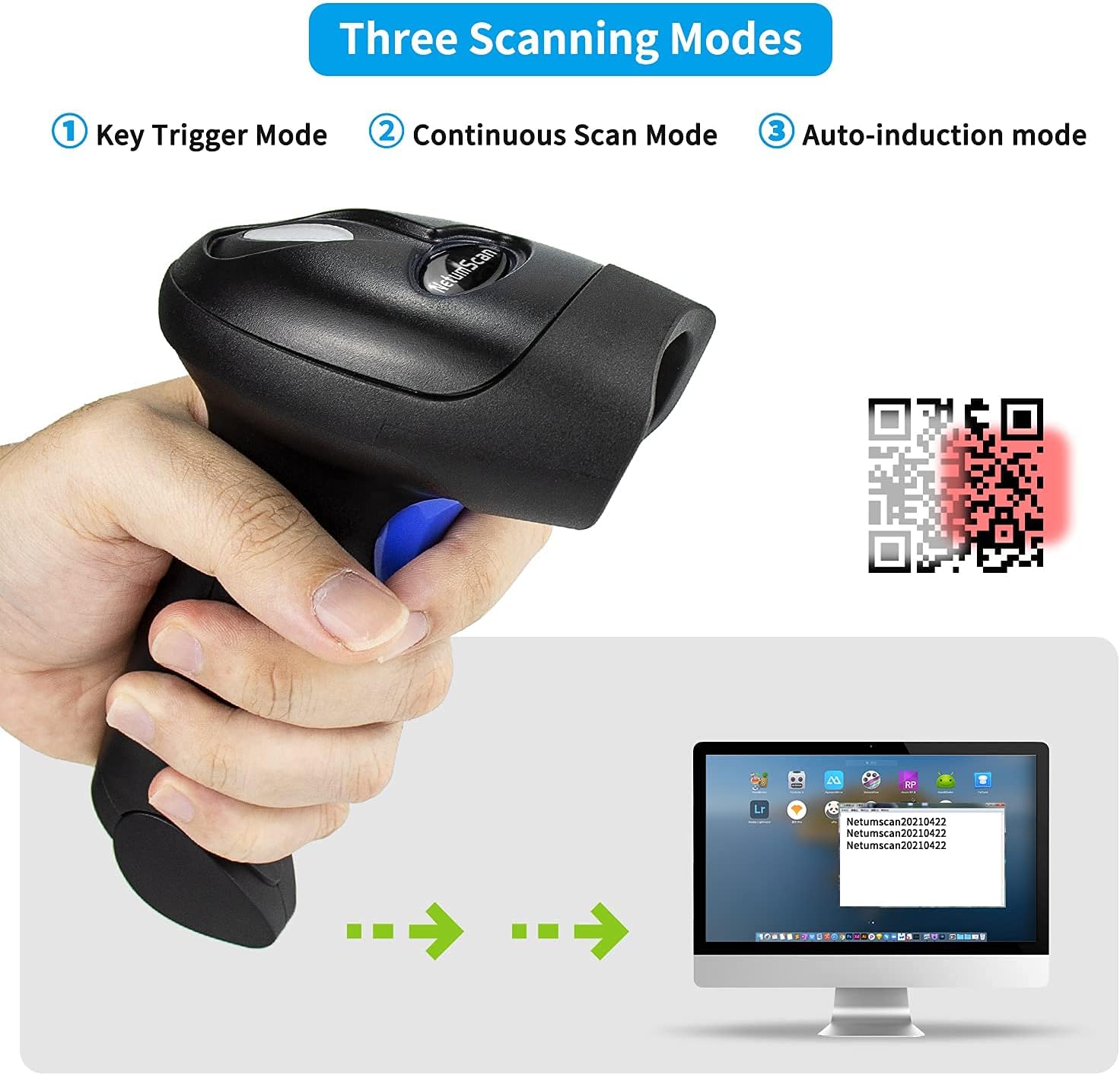 71T3Uh38hYS. AC SL1500 NetumScan Bluetooth QR Barcode Scanner with Stand, 3 in 1 Wireless 1D 2D Bar Code Scanner USB Image Bar Code Reader for Computer, Tablet, iPhone, iPad, Android Edu Expertise Hub Tablets & E-Readers