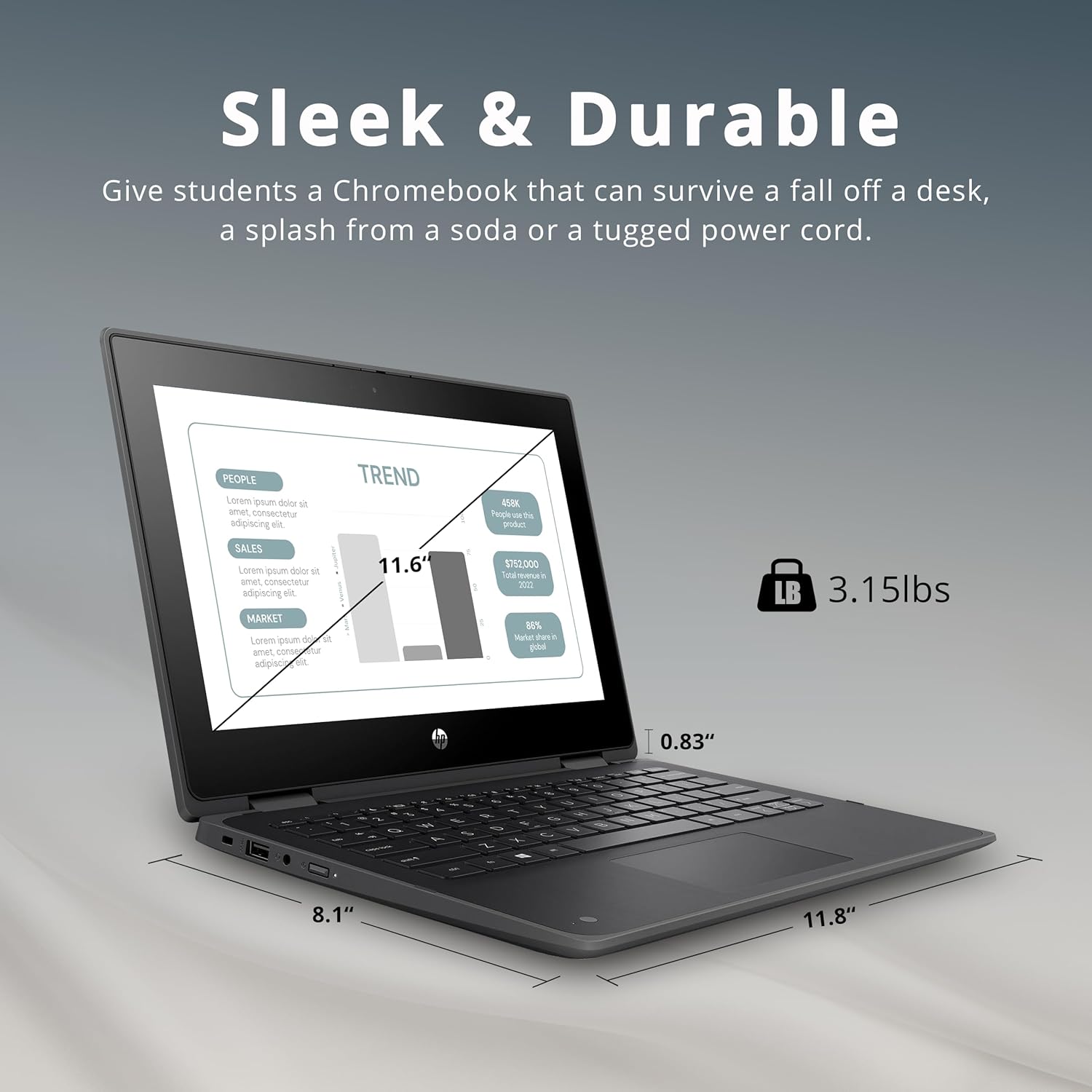 71cbvKnwCvL. AC SL1500 HP Probook x360 11 G5 EE 11.6'' HD 2-in-1 Touchscreen Laptop, Intel Celeron N4020, 4GB RAM, 192GB Storage(64GB eMMC+128GB USB), Intel UHD Graphics, HD Webcam, Wi-Fi, Bluetooth, Gray, Win 10 Pro Edu Expertise Hub Web Development & Design laptops desktops