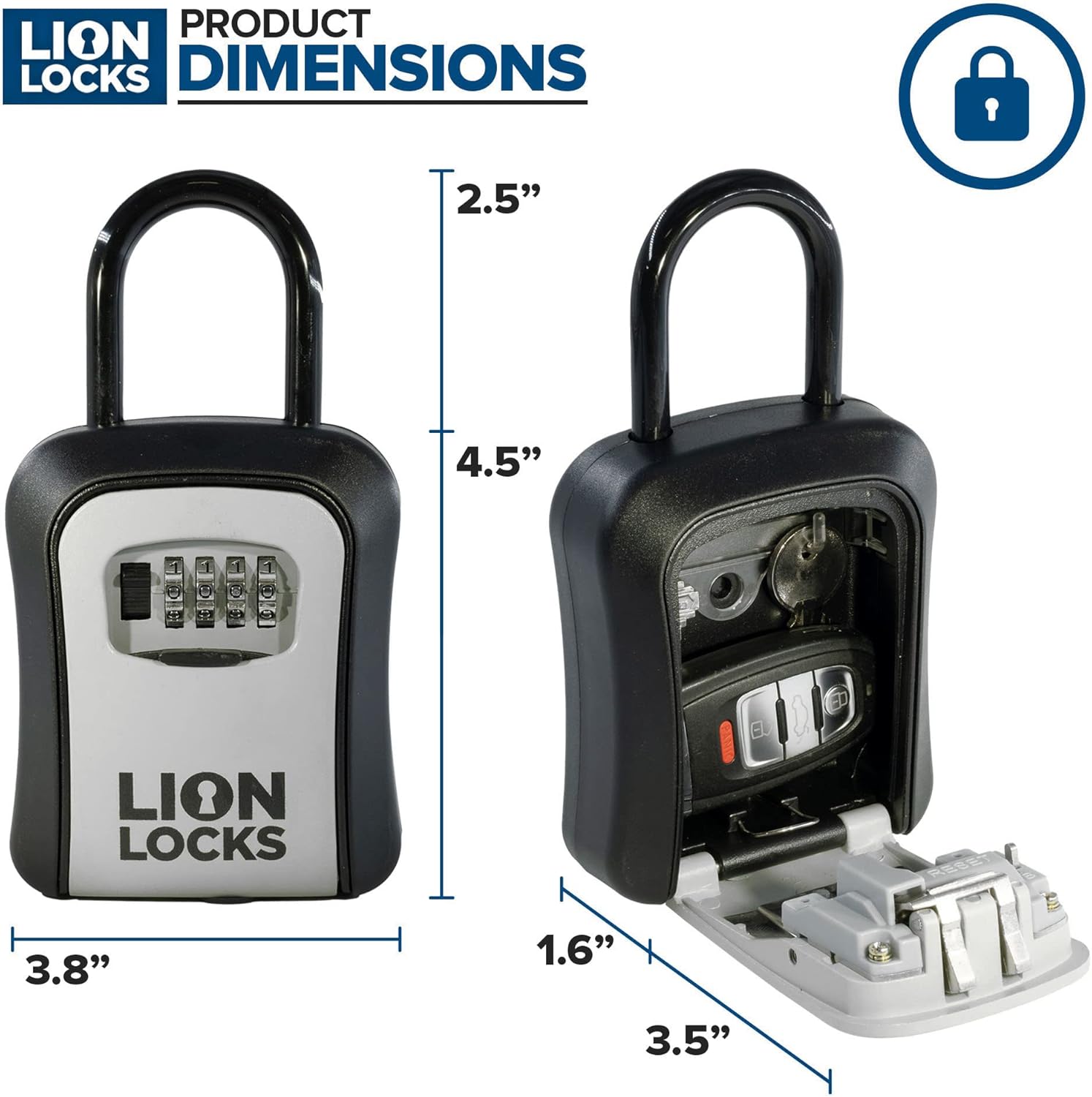 71ctVOrXLTL. AC SL1500 Lock Box for Keys - Lockbox for House Key, Lock Box with Combination for Real Estate, Car, House, Waterproof Key Safe - Easy Installation (6 Pack) Edu Expertise Hub Real Estate