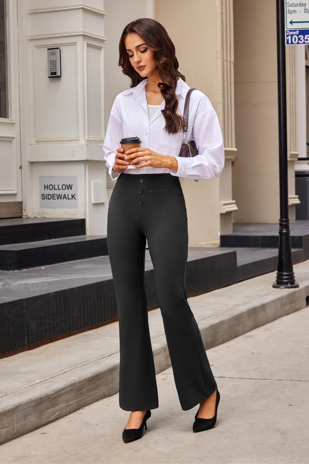 71eYbDGscRL. AC SL1500 keriffe Womens Bootcut Dress Pants High Waist Stretchy Business Work Casual Trousers with Back Pockets Office Slacks Edu Expertise Hub Women & Business
