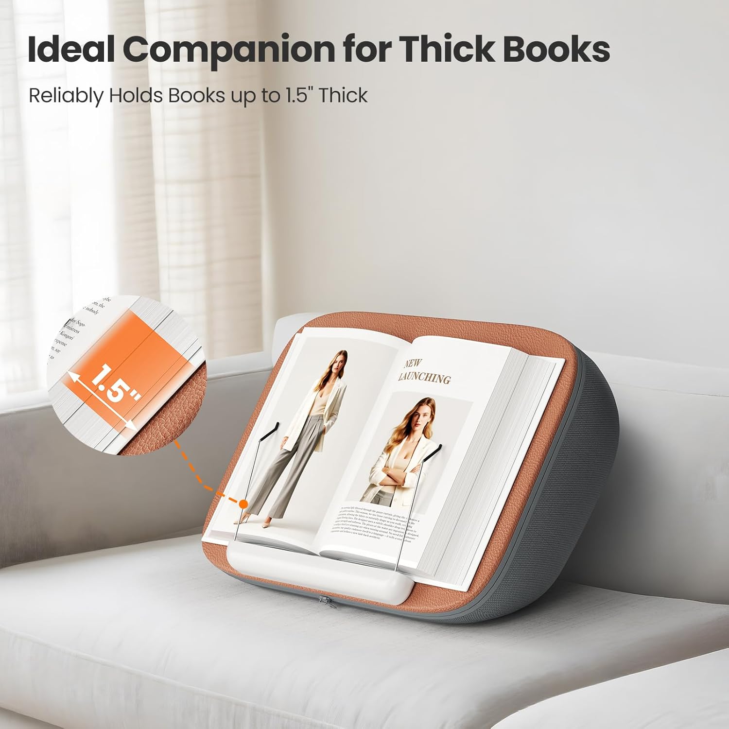 71h3FtU7vPL. AC SL1500 Tounee Book Holder Stand - Ultra Soft Lap Beanbag Pillow for Books, Tablets, iPads & Kindle - Hands-Free Reading & Viewing in Bed/Couch - Reduces Neck Strain - Perfect for Book & E-Readers Lovers Edu Expertise Hub Tablets & E-Readers