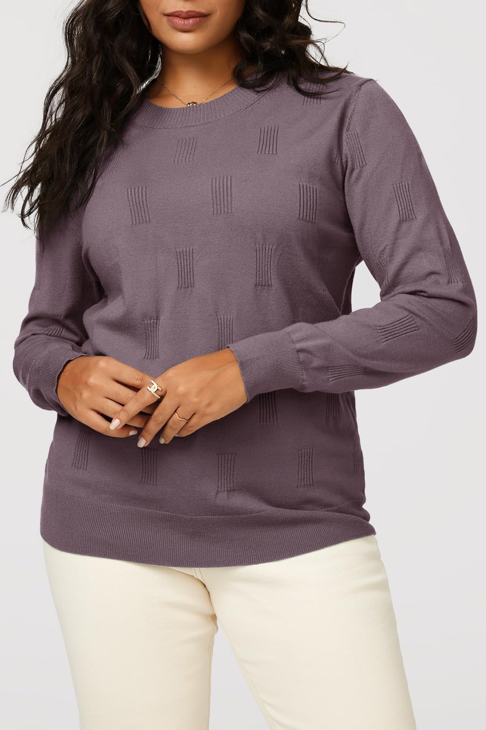 71h4PmS+SwL. AC SL1500 Arach&Cloz Women's Soft Knit Sweater Fall Dressy Casual Pullover Tops Edu Expertise Hub Women & Business