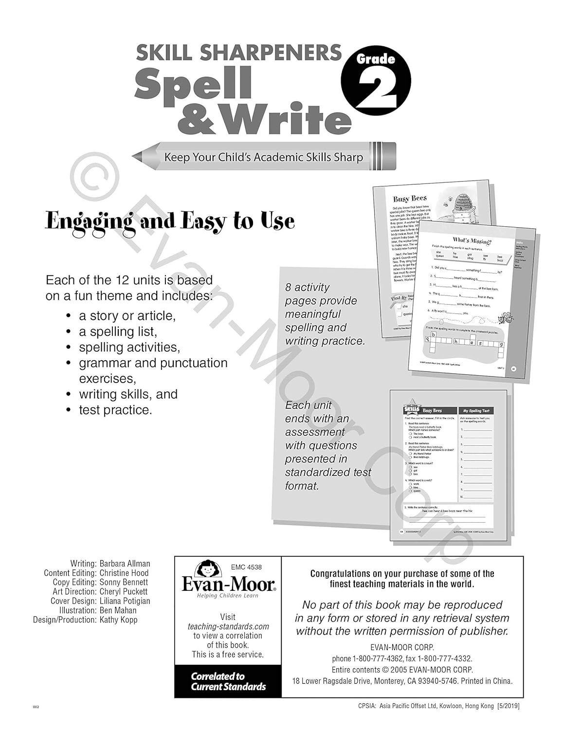 81ju8H9WlVL. SL1500 Evan-Moor Skill Sharpeners Spell and Write Workbook, Grade 2, 120 Spelling Words, Test Prep, Word Families, Short Vowels, Grammar, Punctuation, Creative Writing, Vocabulary, Activities, Homeschool Edu Expertise Hub Skills