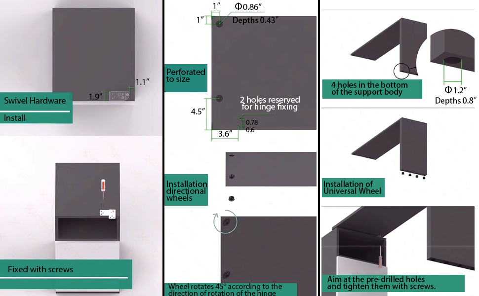Swivel Table Hinges Installation steps