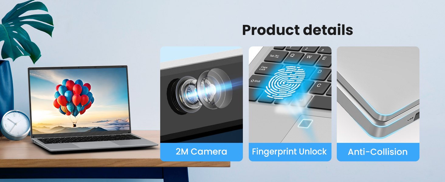 16" Laptop Computer 16GB DDR5 RAM 1TB SSD