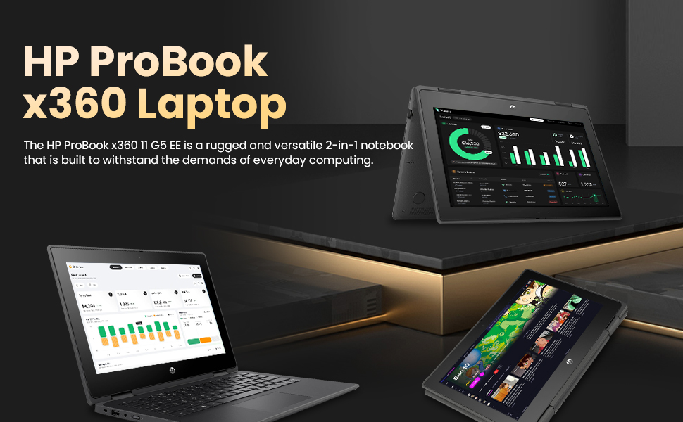 HP Probook x360 Touchscreen Laptop, Intel Celeron N4020