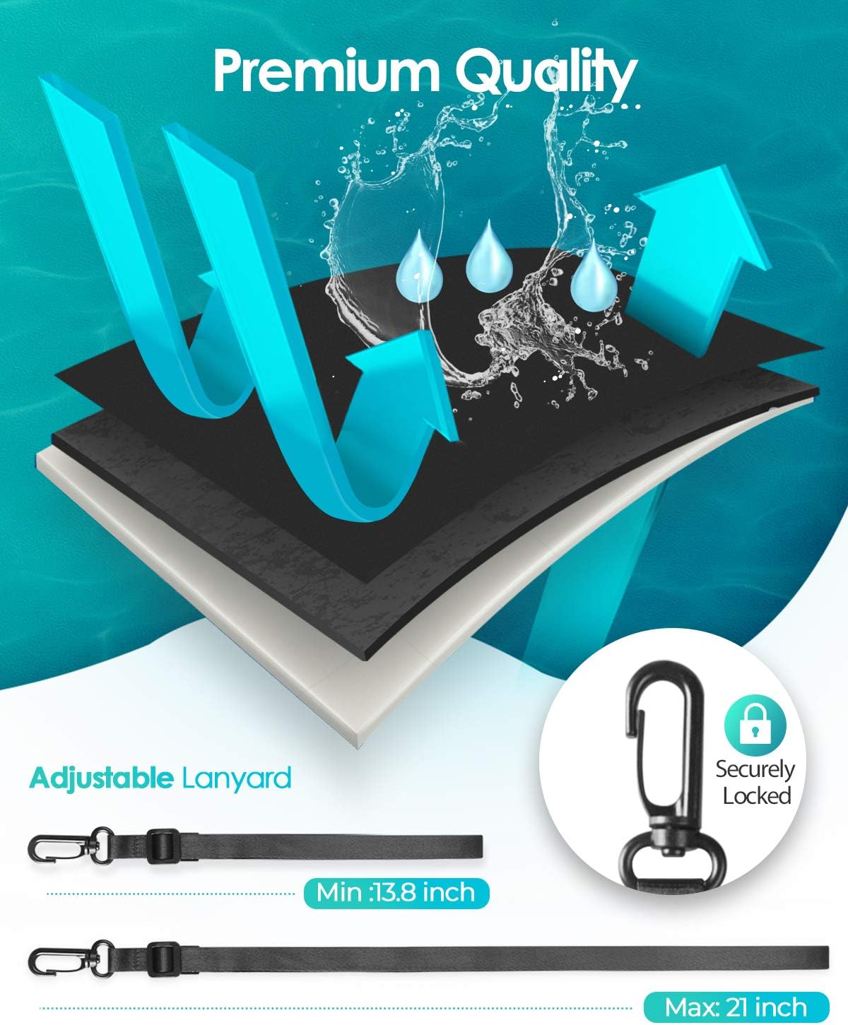 71039I9HCLL. AC SL1500 Hiearcool Waterproof Phone Pouch, Waterproof Phone Case for iPhone 17 16 15 14 13 Pro Max, IPX8 Cellphone Dry Bag Beach Cruise Ship Essentials 2Pack-8.3" Edu Expertise Hub Mobile phones