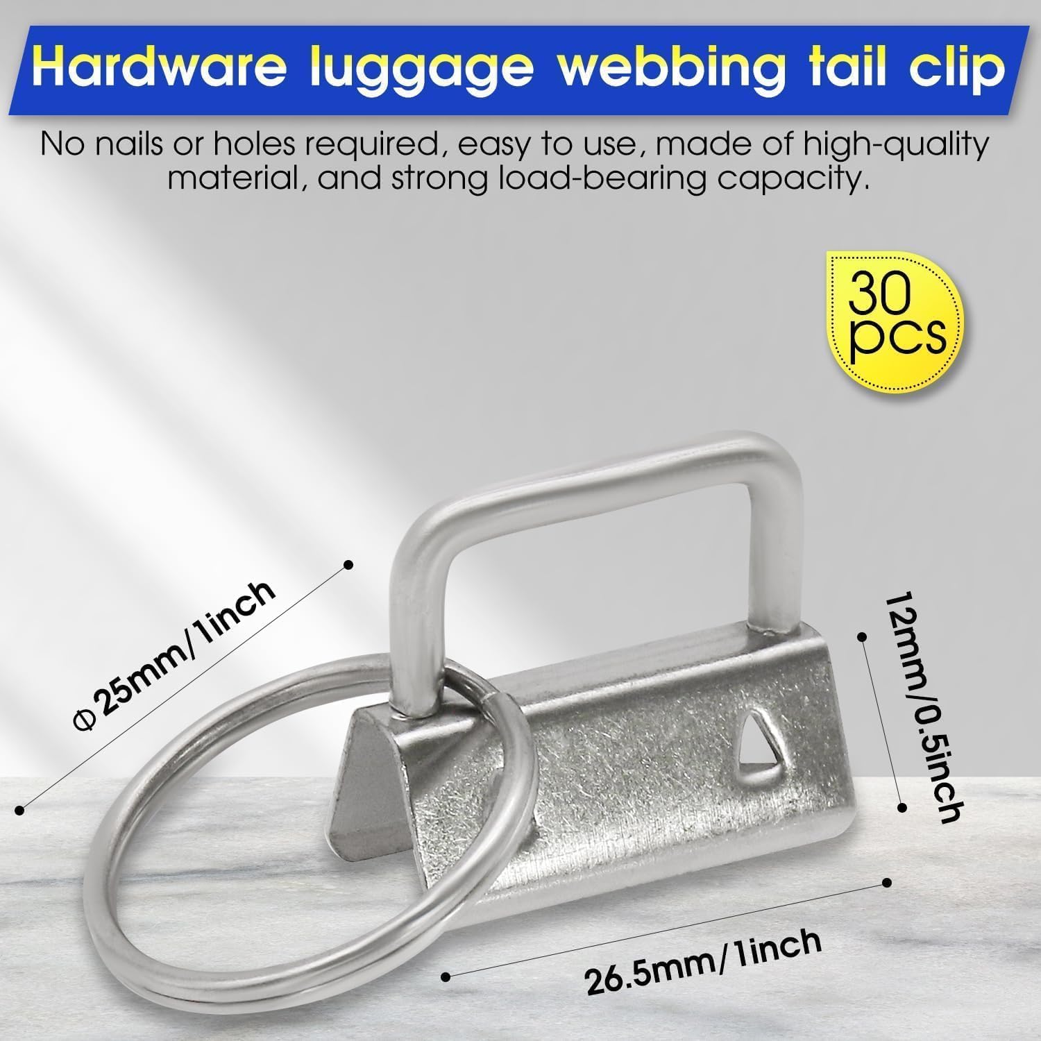 71KfTt75hhL. AC SL1500 1 Inch Key Fob Hardware with Keychain Rings for DIY Crafts, Bag Webbing, Wristlets, Lanyards Edu Expertise Hub Hardware & DIY