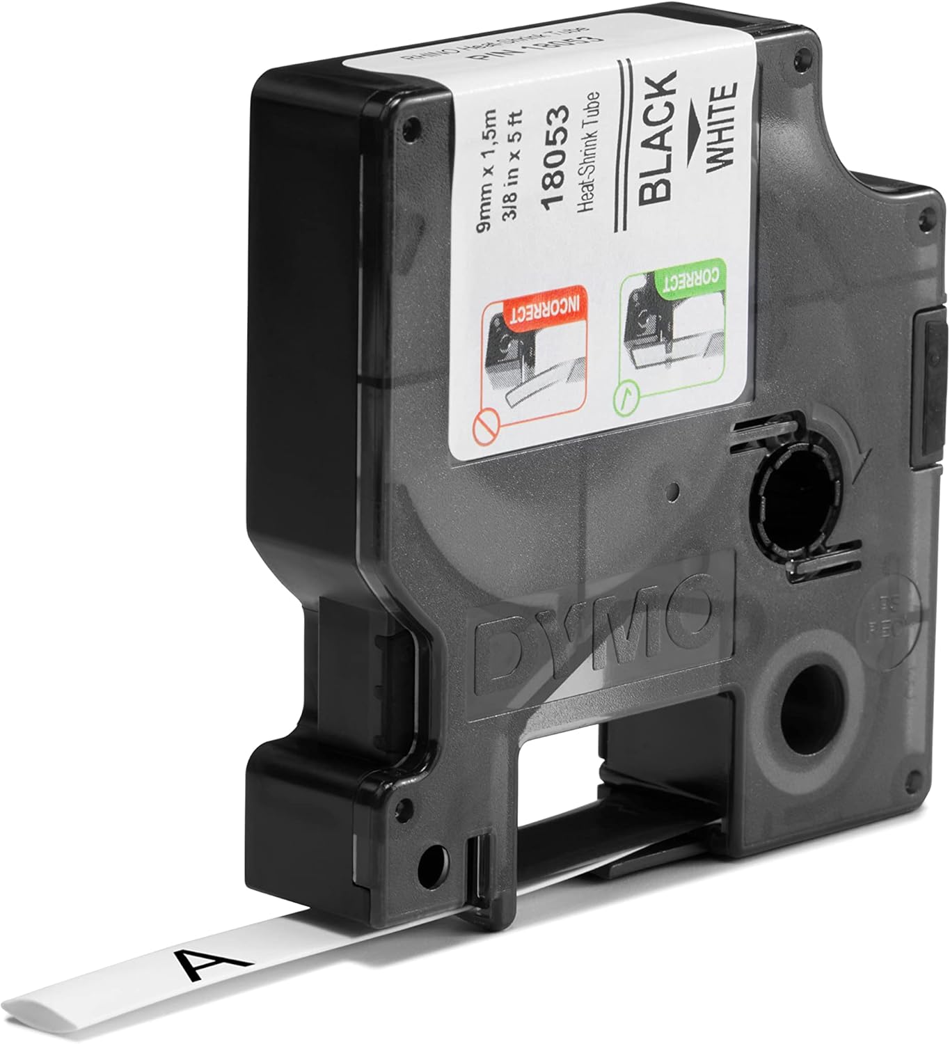 71PM0FbvtbL. AC SL1500 DYMO Rhino Industrial Heat-Shrink Labels 3/8" Tube Black Print on White Edu Expertise Hub Industries