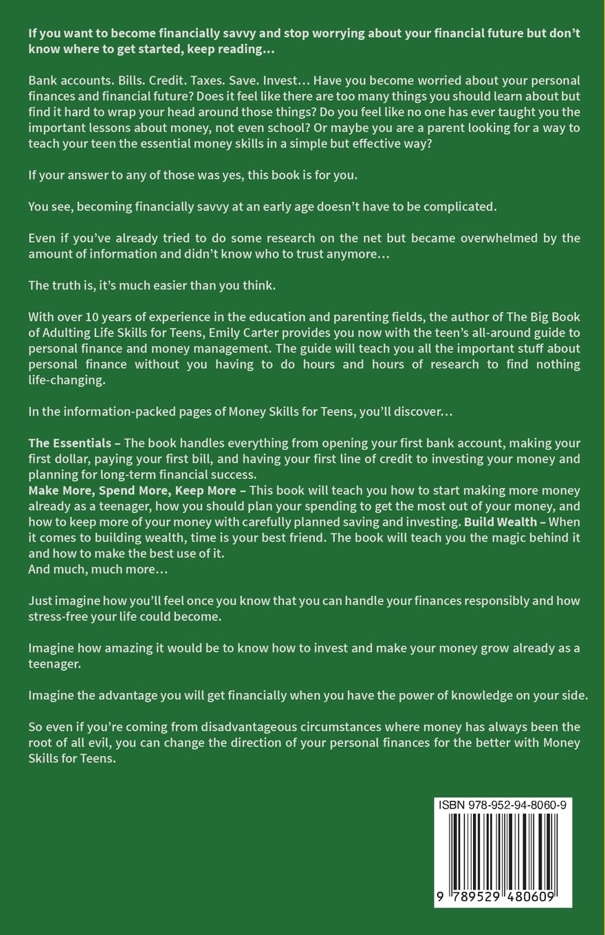 71SCLt41CDL. SL1360 Money Skills for Teens: These Are The Things About Money Management and Personal Finance You Must Know But They Didn’t Teach You in School (Life Skill Handbooks) Edu Expertise Hub Job Hunting & Careers
