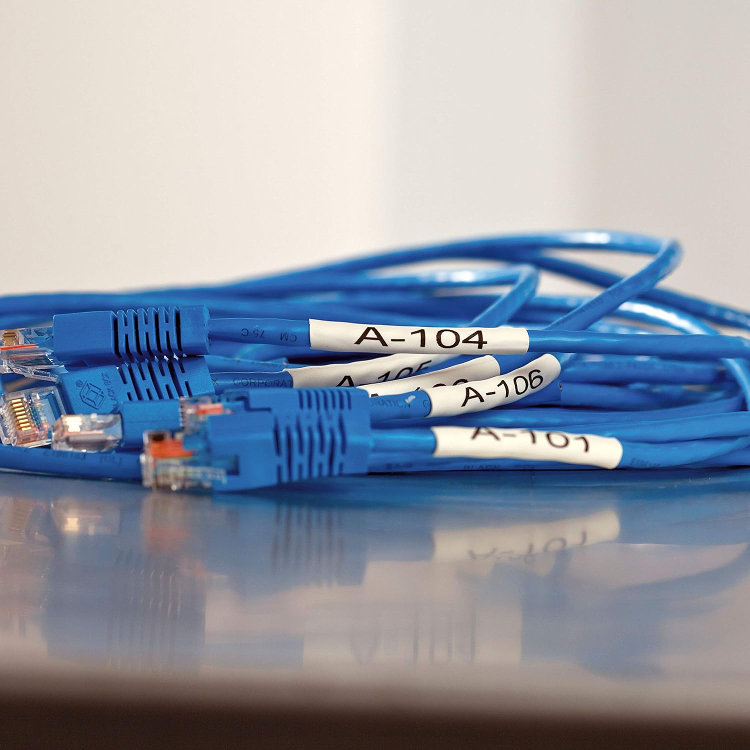 81edvqXb1fL. AC SL1500 DYMO Rhino Industrial Heat-Shrink Labels 3/8" Tube Black Print on White Edu Expertise Hub Industries