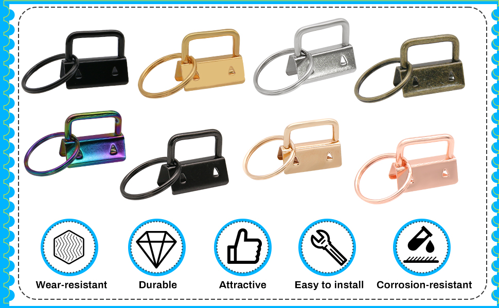 1 Inch Key Fob Hardware Kit