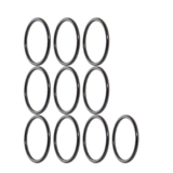 Yinpecly 10Pcs 1.18″ ID x 0.12″ Thickness O Ring Buckle Zinc Alloy O-Rings Fasteners 30mm x 3mm for DIY Accessories Purse Straps Backpacks Bags Belts Craft Hardware Black Tone